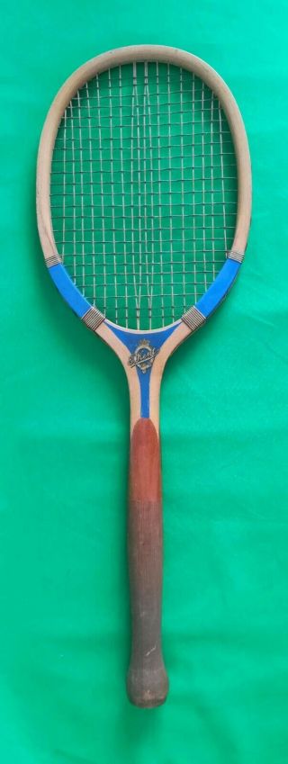 Antique Very Rare E.  Kent Duchess Tennis Racket With Bulbous Handle C 1930