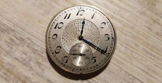 Antique Pocket Watch Movement - Elgin 12s,  17 Jewels,  3positions,  Runs