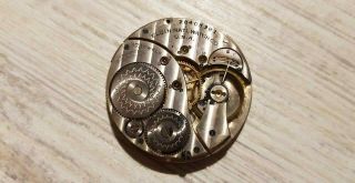 antique pocket watch movement - Elgin 12s,  17 jewels,  3positions,  runs 2
