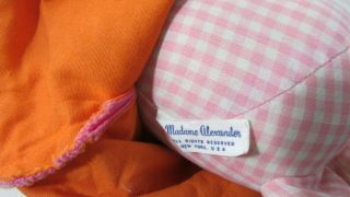 Madame Alexander vintage pink gingham check cloth rag doll Funny on Brady Bunch 5