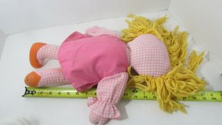Madame Alexander vintage pink gingham check cloth rag doll Funny on Brady Bunch 7