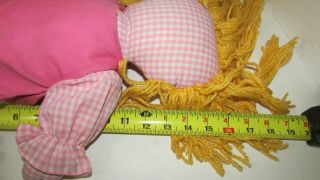 Madame Alexander vintage pink gingham check cloth rag doll Funny on Brady Bunch 8