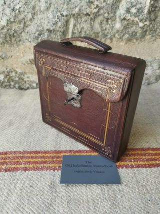 A 19th Century Leather Traveling Writing Box
