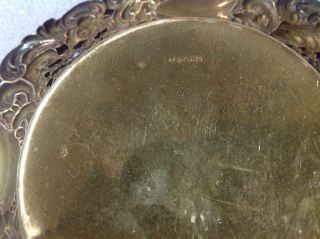 VINTAGE STERLING SILVER CANDY DISH,  MARKED 925 - 1000 FINE,  WEIGHT 3.  3 oz 2