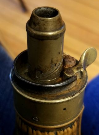 Antique Copper & Brass Gun Powder Flask 4