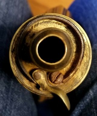 Antique Copper & Brass Gun Powder Flask 6