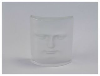 Vintage Daum Glass Face Sculpture Paperweight Adam Roy Adzak