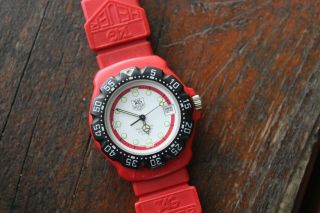 Vintage Tag Heuer Formula 1 Mid - Size Watch Red/black