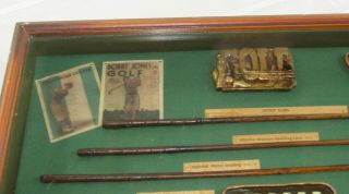 Vintage Antique History of Golf Collectible Shadow Box Wood Framed Hanging case 4