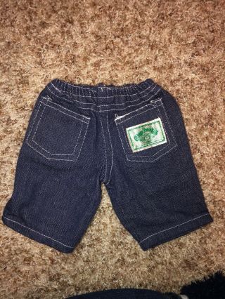 1983 Cabbage Patch Kids Baby Doll Clothes Vintage Jean Shorts Jeans