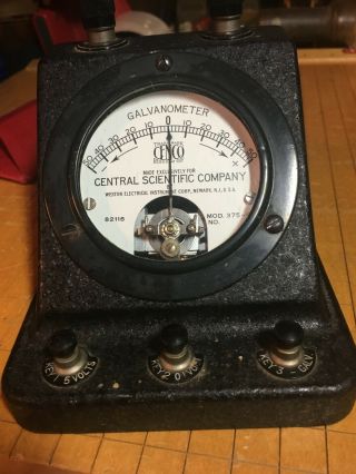 Antique Weston " Galvanometer " Model 375 - 4 Made For Cenco (central Scientific Co)