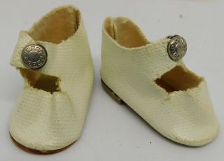 29 Vintage Shoes For Antique French Or German Bisque Dolls,  See Ruler For Size