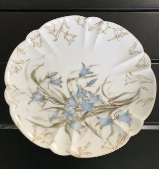 Antique H & Co L Haviland Limoges France Bluebells Floral Hand Painted Plate