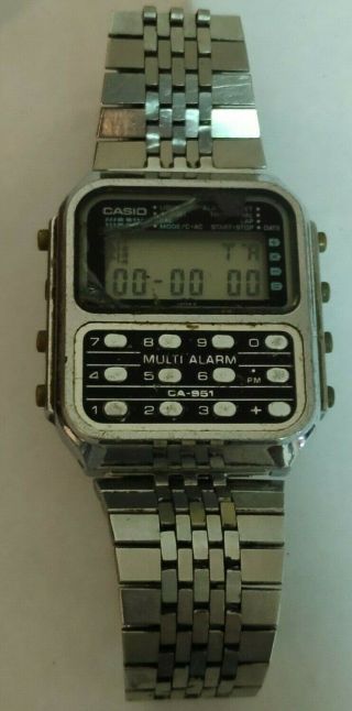 Vintage Casio Ca - 951 Calculator Watch