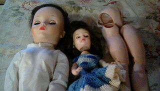 2 Vintage Dolls - Ideal Vt 10 1/2 - Uneeda 2 S