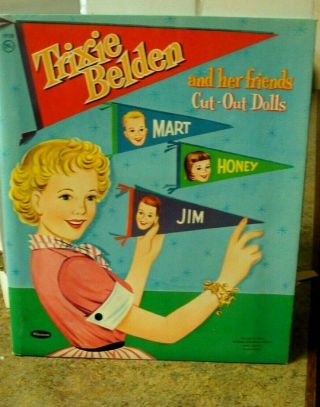 Vintage 1958 Trixie Belden Paper Dolls & Cut Out Clothing Etc Uncut