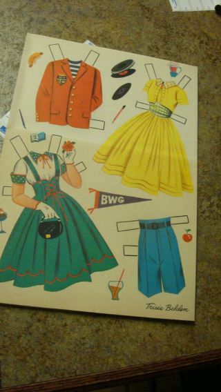 Vintage 1958 Trixie Belden Paper Dolls & Cut Out Clothing Etc Uncut 5