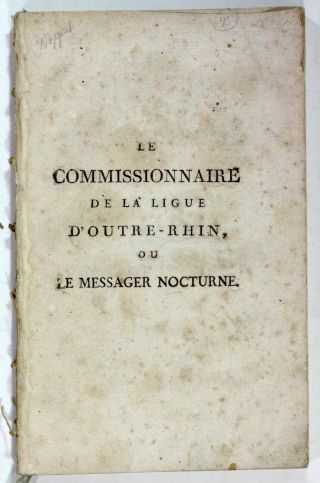 1792 Old Antique 18th Century French Commissionnaire De La Ligue Doppet Scarce