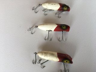 South Bend Bass - Oreno Lures Four (4) Red and White Dads Estate 4