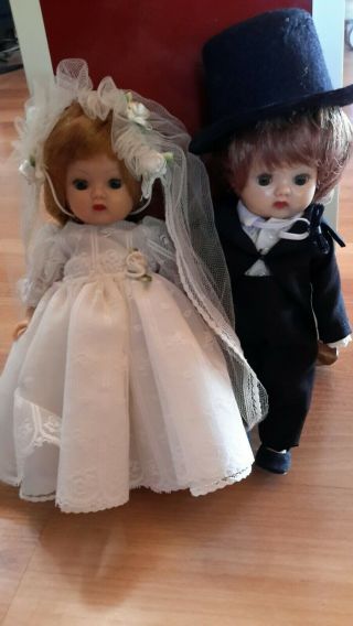 Storybook Bride And Groom Dolls in Red Case Muffie Doll 2