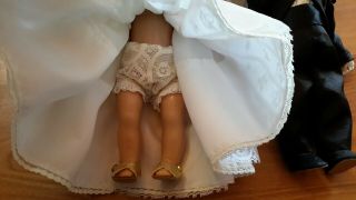 Storybook Bride And Groom Dolls in Red Case Muffie Doll 4
