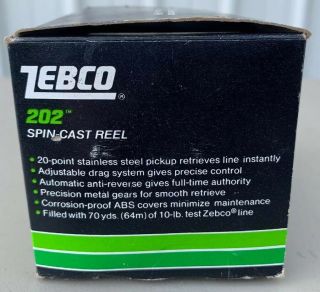 Zebco 202 Spin Cast Reel Vintage Green 2