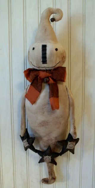 Primitive Grungy Grubby Ghost Halloween Doll & His Boo Stars