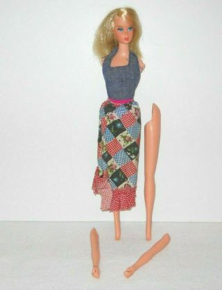 Vintage Doll Barbie 3311 Busy 1971 Hands Tlc Pink Panties