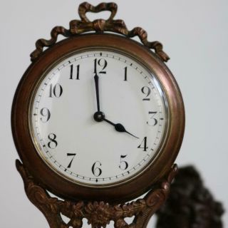 ANTIQUE 8 DAY SWINGER MYSTERY CLOCK - JUNGHANS with DIANA STATUE restore 4