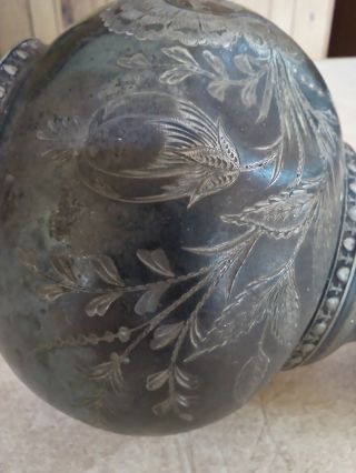 Victorian James Tufts Boston 1895 Bowling Trophy Jug Vase Ornate Silver Plate 7