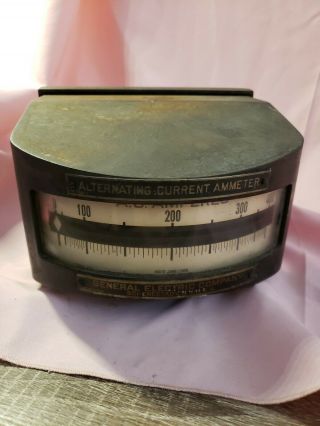 Large Antique General Electric Electrical Instrument Meter
