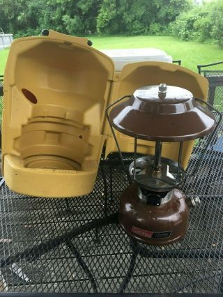 Vintage Coleman 275 Lantern With Carrying Case No Glass
