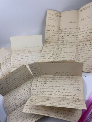 4 Antique Handwritten Letters Camp Merritt San Francisco Spanish American War