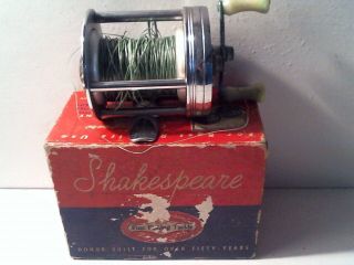 Shakespeare Wondereel Level Winding Reel Spool Model 1920 W/ Box Wrench Papers