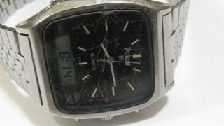 Vintage Men ' s Pulsar Hybrid Digital Analogue Watch Good Band / Bracelet 2