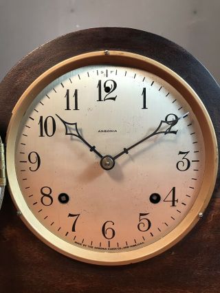 Antique Ansonia Mantel Clock Mahogany Sonia / Detroit? Bim Bam Chime 50 Key