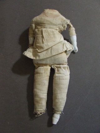 Antique Vintage Hand Sewn Cloth Doll Body For Parts/repair