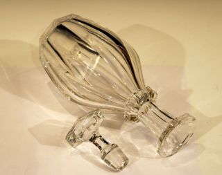 Antique Hawkes American Cut Lead Crystal Glass Decanter Pitcher Etched Mark 3