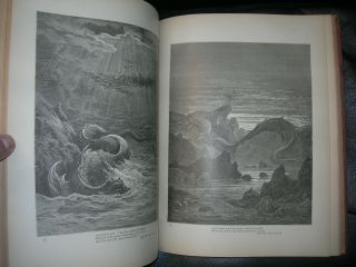 Antique Milton ' s Paradise Lost Illustrated By Gustave Dore 1885 OVERSIZED Book 4