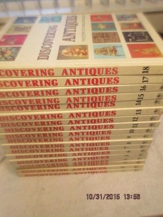 Discovering Antiques 18 Volume Book Set Volumes 1 - 18 1972 Greystone Press Exc