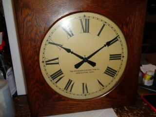 Antique - Oak - Standard Electric - Wall - Slave Clock - Ca.  1920 - To Restore - T573