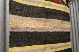 Antique Navajo Native American Indian Saddle Blanket Rug striped Arrows VTG 30 
