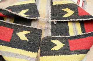 Antique Navajo Native American Indian Saddle Blanket Rug striped Arrows VTG 30 