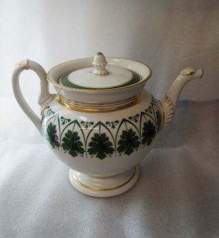 Antique Meissen Porcelain Teapot Swan Service Circa 1830 Biedermeier