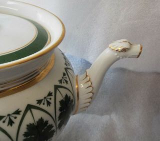 Antique Meissen Porcelain teapot Swan service Circa 1830 Biedermeier 2