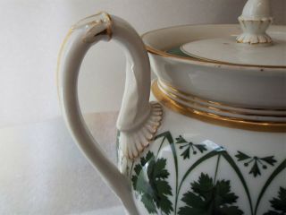 Antique Meissen Porcelain teapot Swan service Circa 1830 Biedermeier 4