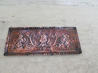 Art Nouveau,  Arts & Crafts Rectangular Copper Tray,  Pen Tray