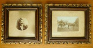2x Art Nouveau Picture Photo Frames Ca1890s