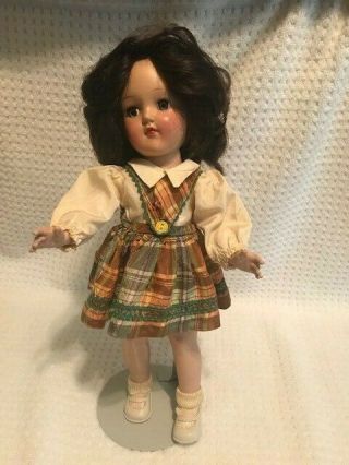 Vintage 14 Inch Ideal Toni Doll With Doll Stand