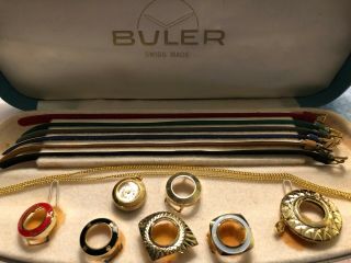 Buler Vintage Watch With Interchangeable Face And Bands